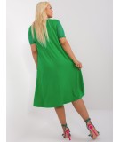 Plus size dydžio vasarinė suknelė moterims Relevant (žalia)